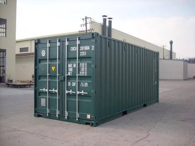 Container yard count: Generative AI report. Timed capture. Generative AI counts 22 containers, four more than at the start of the shift, within the yard's working limit. Logged.