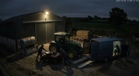 Alert frame for Farm machinery theft